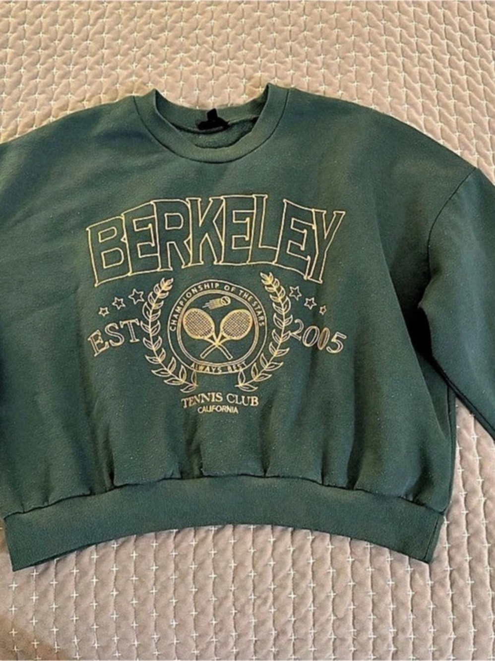blu pepper Berkeley Tennis Club Fleece Sweatshirt Size Large